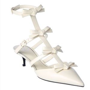 ❌not for sale - Valentino - French Bows 45 Leather Ankle Strap. New with box.